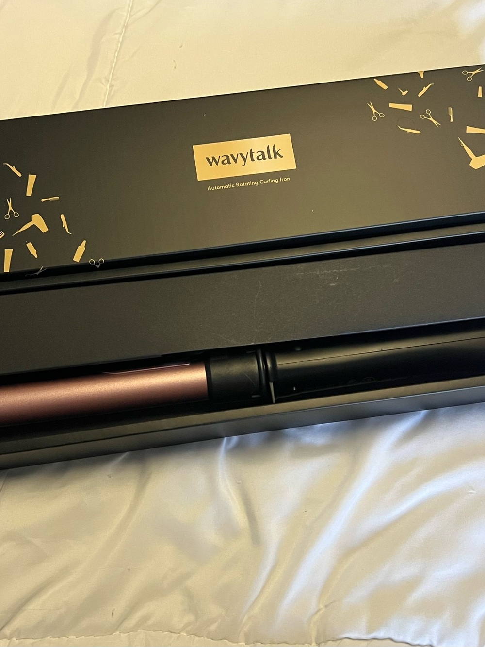 Wavytalk Automatic Rotating Curling Iron - Rose Gold/Black